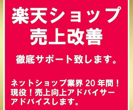 ショップの運営/売上向上のアドバイス致します 広告運用/SEO対策/コンサルタント イメージ1