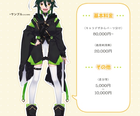 Vtuber向け立ち絵を制作します キャラデザからパーツ分けまでを担当します！ イメージ2