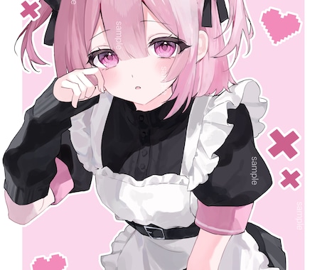8月までの期間限定料金✦イラストお描きいたします サムネ・アイコンなど、キラキラ可愛いイラストをお届けします！ イメージ2