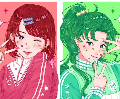 色鮮やかな個性輝くアイコンイラスト描きます 自分だけのアイコンが欲しい方へ イメージ2