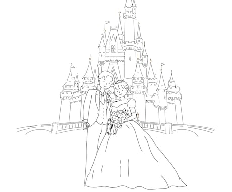 結婚式、ウェルカムボードのイラスト描きます イメージ1