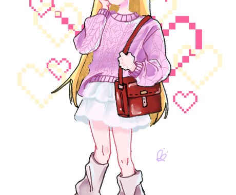 TRPGやSNSで使える立ち絵描きます 色鉛筆で書いたような可愛い立ち絵! イメージ1