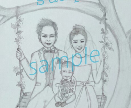 結婚式、記念日の似顔絵書きます 一生に一度の記念日に心を込めて、、 イメージ1