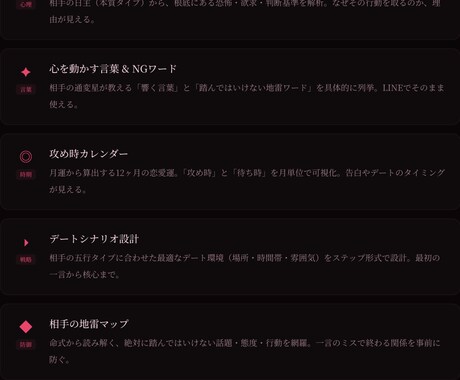 独自開発の高精度エンジンで相手を解読します 節入り日時・時柱までズレなく計算し、鑑定をお届け イメージ2
