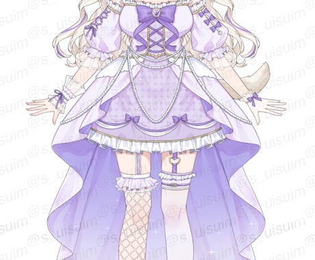 等身立ち絵+デフォルメセット描きます 商用利用料金込み⭕️貴方のお姿を高クオリティで仕上げます！ イメージ2