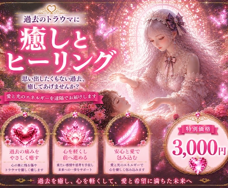 過去のトラウマに癒しとヒーリング致します 思い出したくもない過去、癒してあげませんか？おススメです❣ イメージ1
