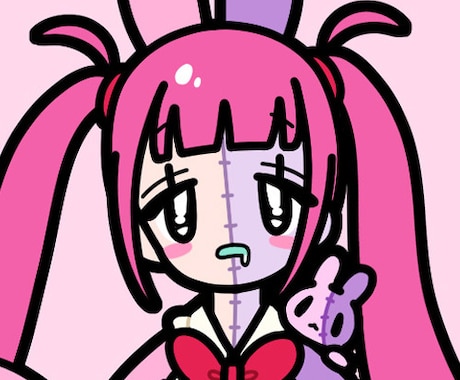 バストアップイラスト描きます SNSアイコンにぴったり！ポップでカワイイイラスト！ イメージ1