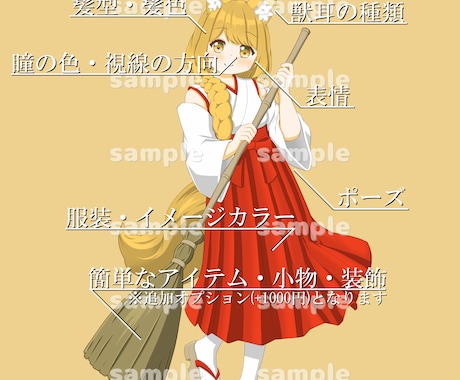 アイコンイラストを可愛く描かせて頂きます 素朴で穏やかなケモミミの女の子を描きます。 イメージ2