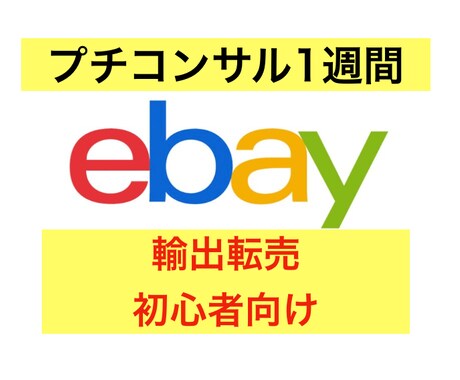 ebay輸出 ミニコンサル経験0でもサポートします ebay初心者向け！登録,リサーチ,出品,顧客対応相談可能！ イメージ1
