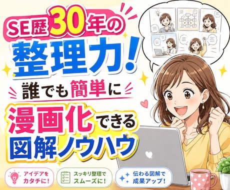 文字や音声から漫画生成！手順スライドを提供します SE歴30年の整理力！誰でも簡単に漫画化できる図解ノウハウ イメージ1