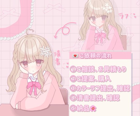 商用利用〇ふんわり可愛いアイコン描きます ふんわりとした色合いのかわいいアイコン1500円から描きます イメージ2
