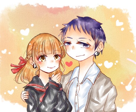 夢絵イラスト描きます 二次元のキャラクター様と依頼者様のイラストを描きます イメージ2