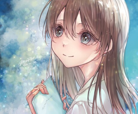 キラキラで可愛い1枚絵描きます オリキャラやアバ絵をきらきら可愛く、丁寧に制作致します❁❀ イメージ1