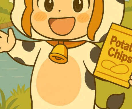 オリジナル絵本キャラ描ます クッキーやポテチで眠る不思議な子ふんわり優しいオリキャラ イメージ2