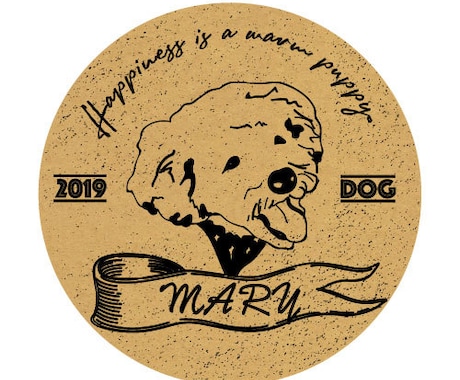 愛犬のお写真からオリジナルロゴを作ります SNSのアイコン用、オリジナルグッズ用 イメージ2