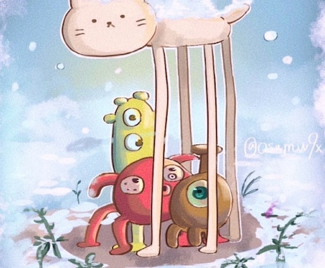 インパクトのある可愛いイラストを制作します 印象的で、ポップな可愛さを感じるイラストを得意としています。 イメージ2
