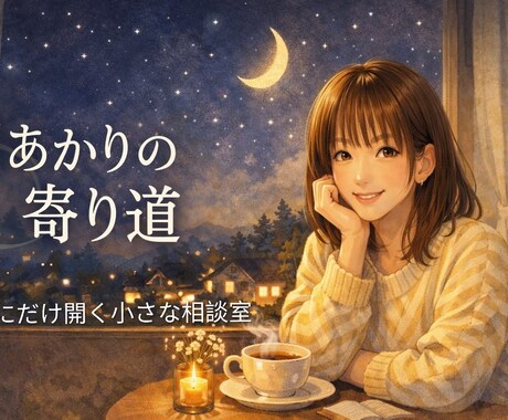 夜の小さな相談室をひらきます 月あかりの寄り道｜夜に寄り添い、心をときほぐします イメージ1