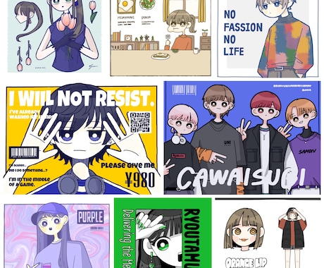 とっておきの絵柄でとっておきの1枚を贈ります ゆるかわレトロPOPに描く最高の1枚をお描きします イメージ1