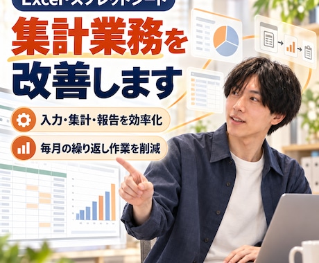 Excel・スプレッドシートの集計を自動化します イメージ1
