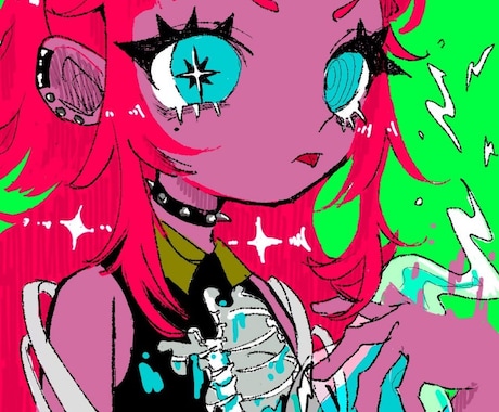 何にでも使えるイラストお描きします POP×ᐯIᐯIᗪな目を引くイラストをお描きいたします！ イメージ1
