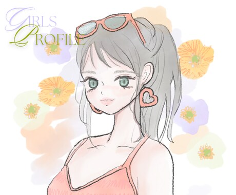 爆美女イラストプロフィール画像を制作します 爆美女アイコン♡おしゃれな雰囲気♪ イメージ2