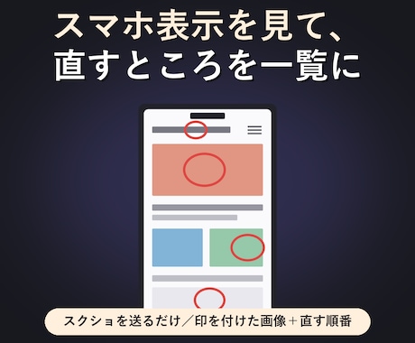 スマホ表示を見て、直すところを一覧でお渡しします イメージ1