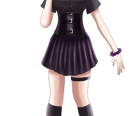 黒と紫の女の子イラスト売ります IRIAMで使用できる女の子のイラストです イメージ2