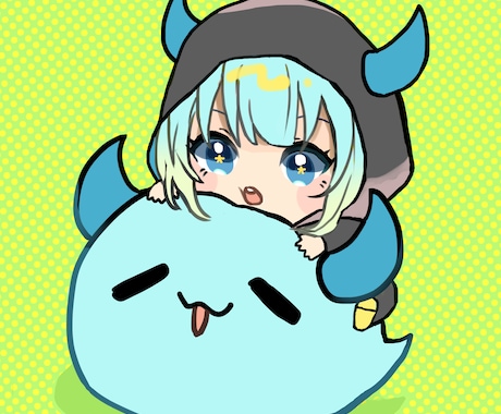 アイコンイラスト作成します 商用利用OK！シンプルアニメ塗りイラスト イメージ1
