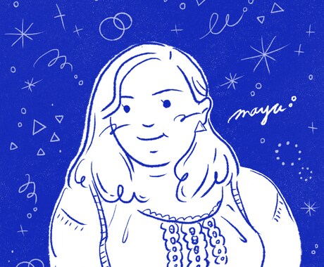 インク・色鉛筆風＊似顔絵アイコン・イラスト描きます 名入れ無料！SNSにおしゃれでポップなアイコンを♪ イメージ2