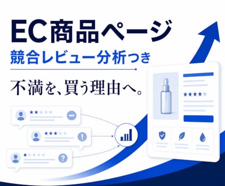 競合レビューからEC商品ページを改善します Amazon・楽天対応｜購入者の不安を文章に変換 イメージ1