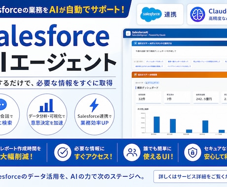 SalesforceのAIエージェントを作成します 社員教育なしでSalesforceを活用可能！ イメージ1