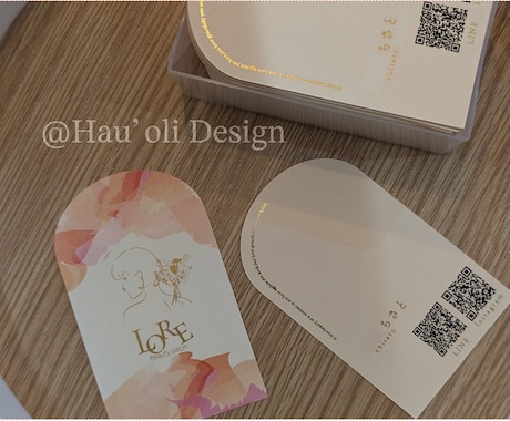 箔押し・アーチ型名刺・ショップカードをお作りします あなたのこだわりが詰まった上品でおしゃれな名刺をお作りします イメージ2