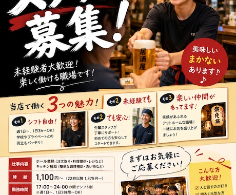 チラシ・フライヤーを4,000円で作成します 店舗・イベント・教室など、見やすく伝わるデザインを制作します イメージ2