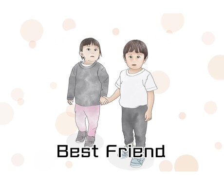 お写真を元に暖かみのある似顔絵イラストを描きます お誕生日などの記念日やウェルカムボードに◎ データ納品 イメージ2