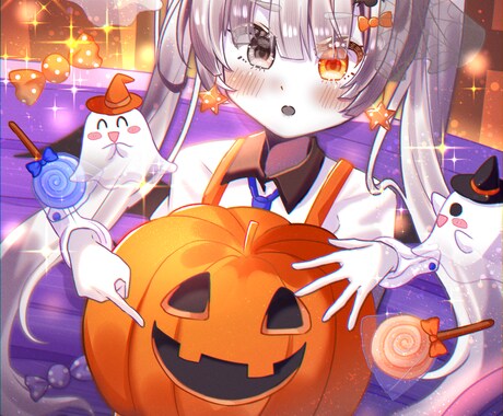 一枚絵制作します かわいい女の子のイラスト制作ができます イメージ2