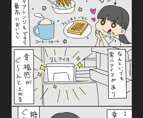軽めの4コマお描きします シンプルで読みやすい漫画作成いたします イメージ2