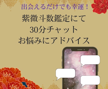 紫微斗数で宿命鑑定！チャット相談受け付けます 紫微斗数鑑定であなたの宿命を見ながらお悩みにアドバイス！ イメージ1