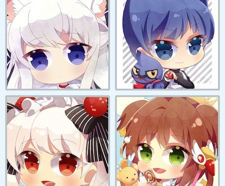 SDアイコン・ヘッダー製作いたします ＳＮＳアイコンイラスト制作ฅʕ·ᴥ·ʔฅ イメージ1