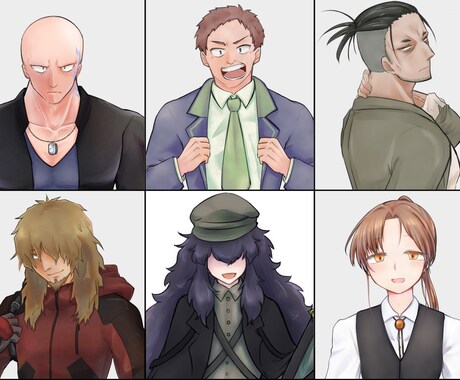 ちょっとクセのあるTRPGの立ち絵をお描きします ちょっとクセのある人物を描きます。覆面や性別不明も可 イメージ2