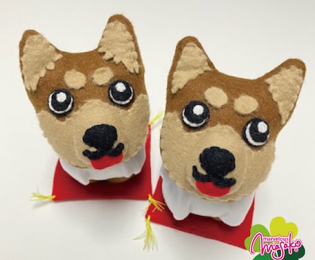 似顔絵ペットマスコット小（似顔絵料金込）制作します ～愛するペットを愛らしいマスコットに！～ イメージ2