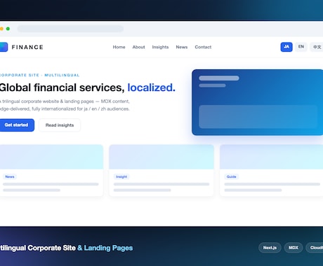多言語対応のサイト・LPを制作します Next.js＋Cloudflareで高速に制作 イメージ1