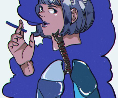 個性派サブカル系イラスト描きます 内蔵露出系女子描いていきます！個性を出したい人オススメです！ イメージ1