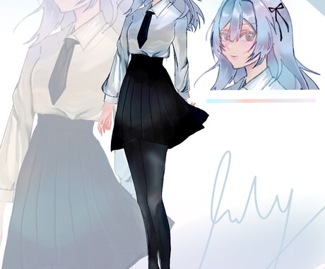 透明感のある儚いアイコン/サムネ/立絵を作成します 中華イラストレーター風イラストを描きます イメージ2
