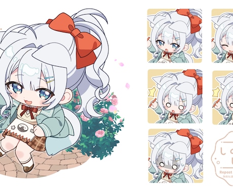 使いやすくて可愛いミニキャラメイラスト描きます グッズなどに！お気軽にご相談ください◎ イメージ2
