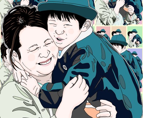 プレゼントに最適！写真を元に似顔絵を描きます ご家族、ご友人へのプレゼントにいかがでしょうか イメージ2