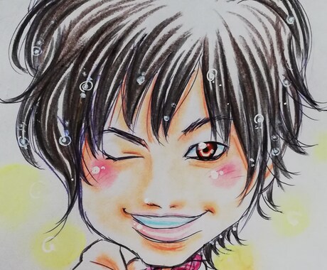 アナログ似顔絵、推し、キャラ描きます アナログなので二度と同じの掛けない世界に1点！！ イメージ2