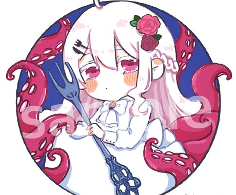 可愛いSNSのアイコン作ります 可愛いデフォルメイラスト描くのが得意です! イメージ2
