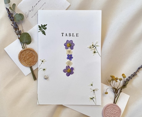 テーブルナンバー作成します 押し花を使ったテーブルナンバーです♪ イメージ1