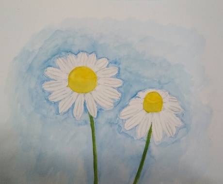 絵人（画家）が、お好みの花、誕生花を描きます 透明水彩とガッシュを使って描きます イメージ1