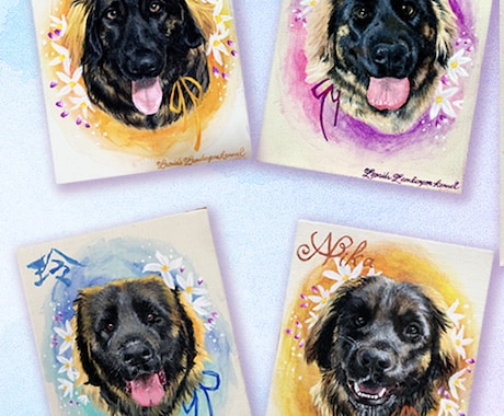 写真から愛犬・愛猫のペットアート描きます あなたの大切な家族を温かい一枚に残します♪ イメージ2